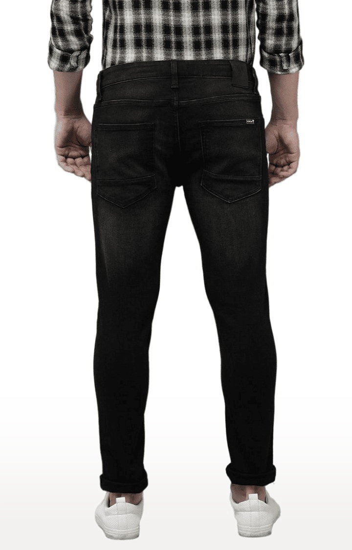Voi Jeans | Men's Black Polycotton  Regular Jeans 3