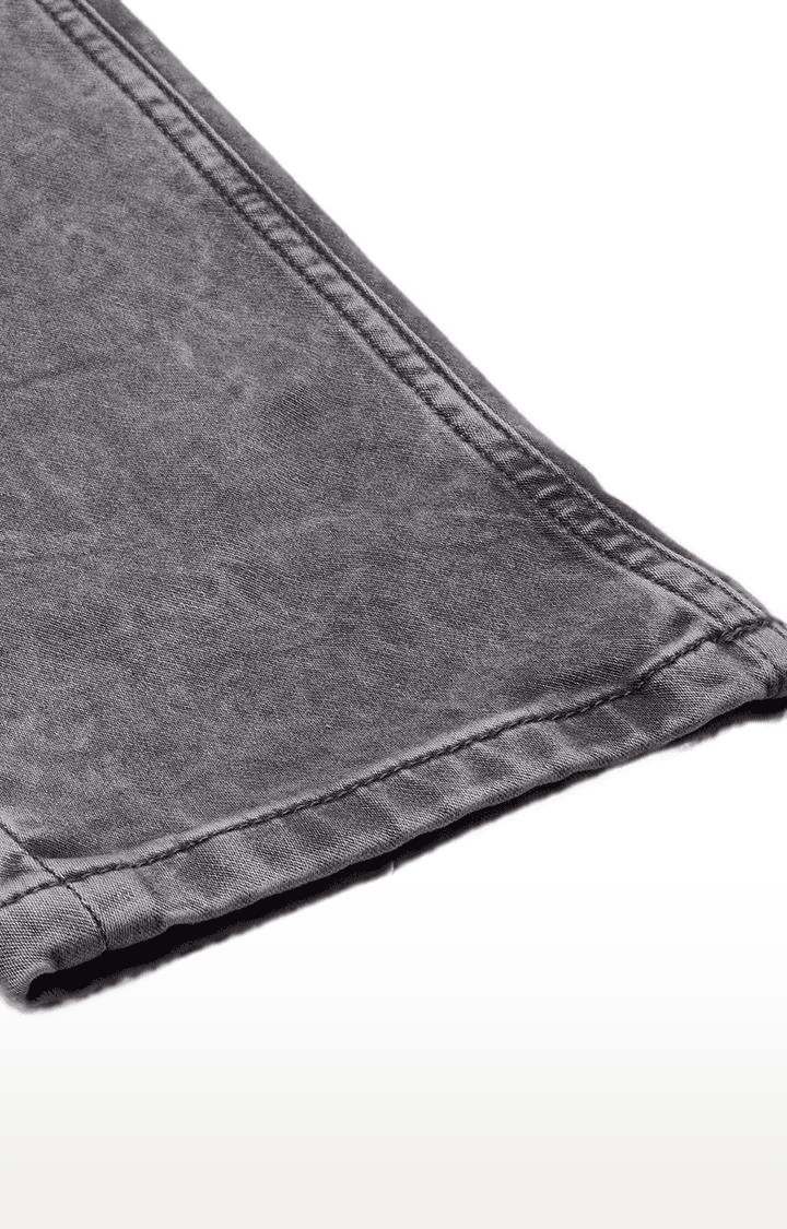 Men's Grey Cotton  Regular Jeans