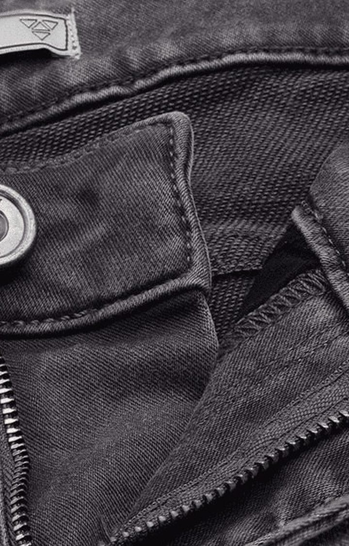Men's Grey Cotton  Regular Jeans
