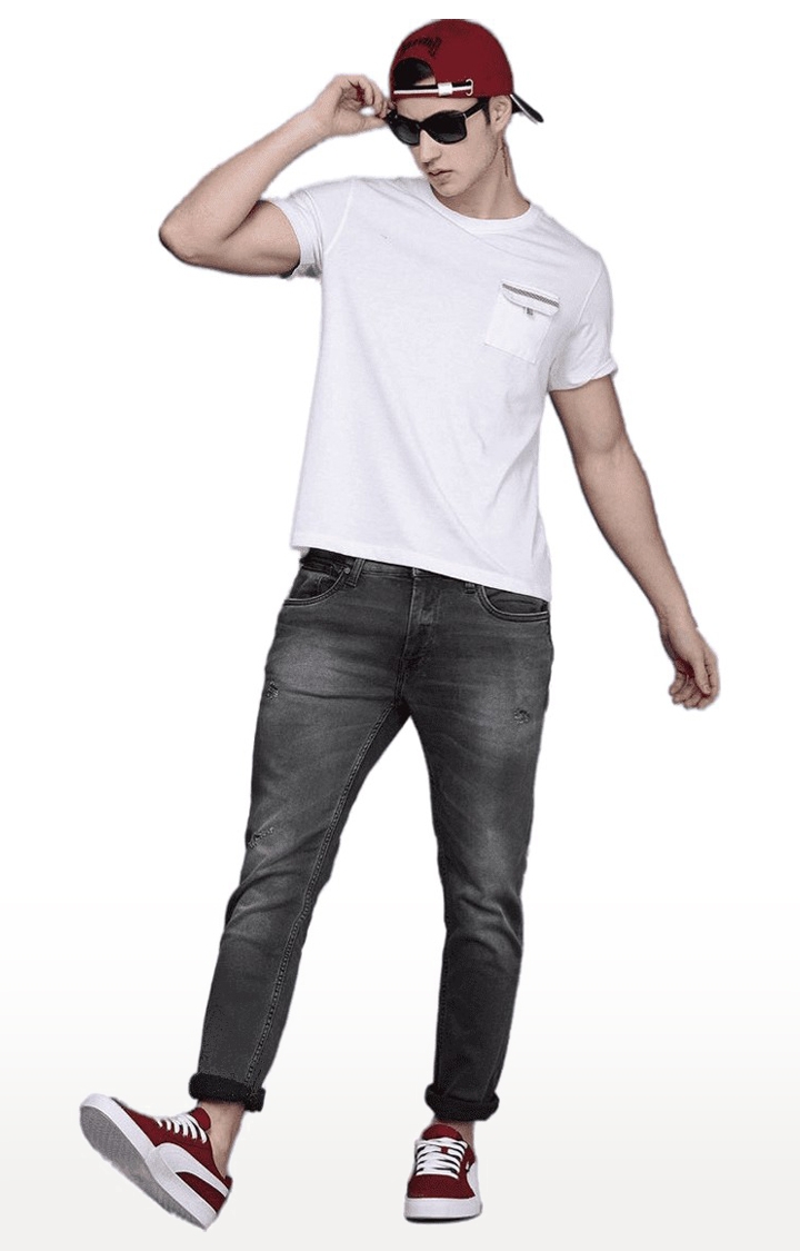 Voi Jeans | Men's Grey Cotton  Regular Jeans 1