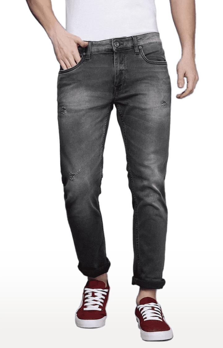 Voi Jeans | Men's Grey Cotton  Regular Jeans 0