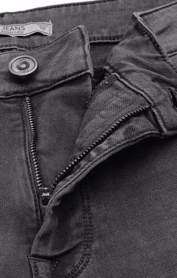 Voi Jeans | Men's Grey Cotton  Regular Jeans 4