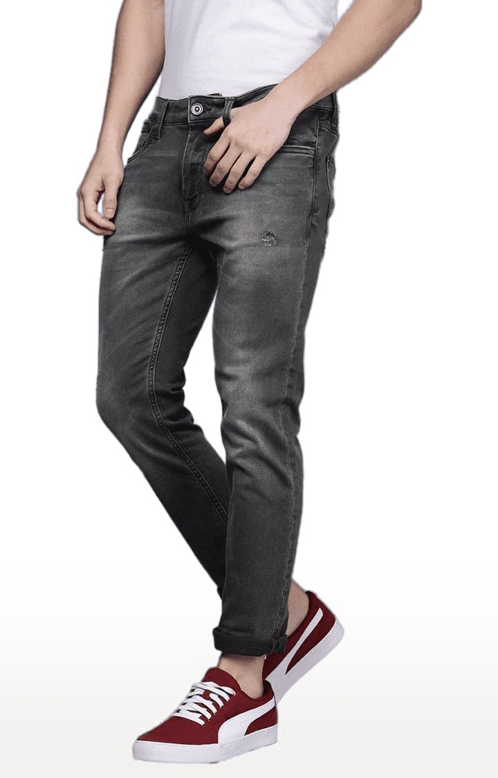 Voi Jeans | Men's Grey Cotton  Regular Jeans 2