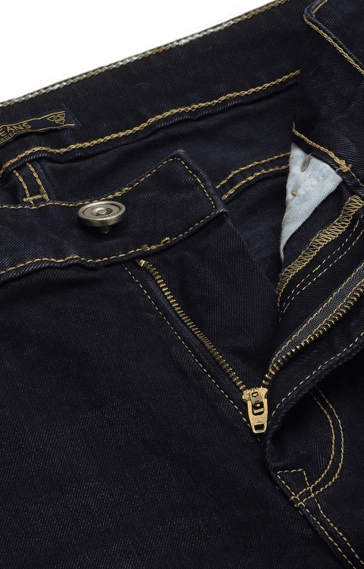 Men's Black Cotton  Regular Jeans