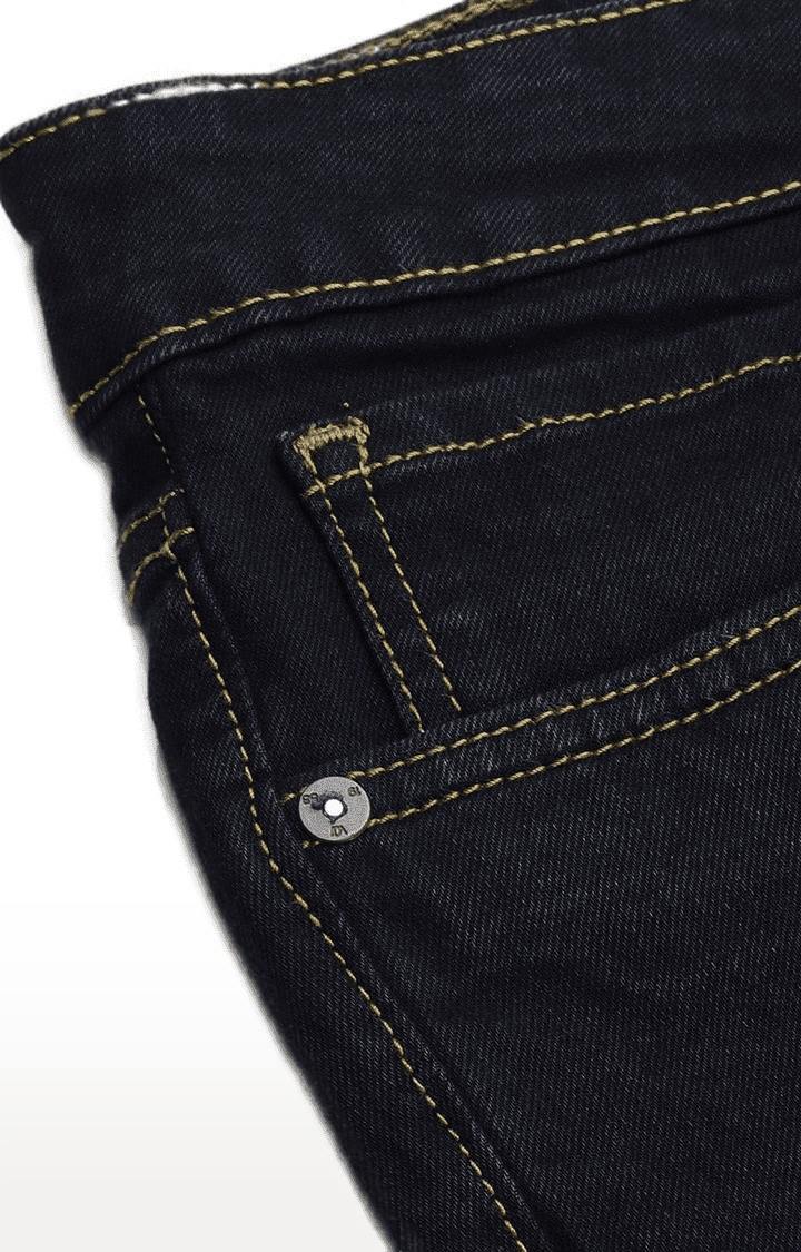 Men's Black Cotton  Regular Jeans