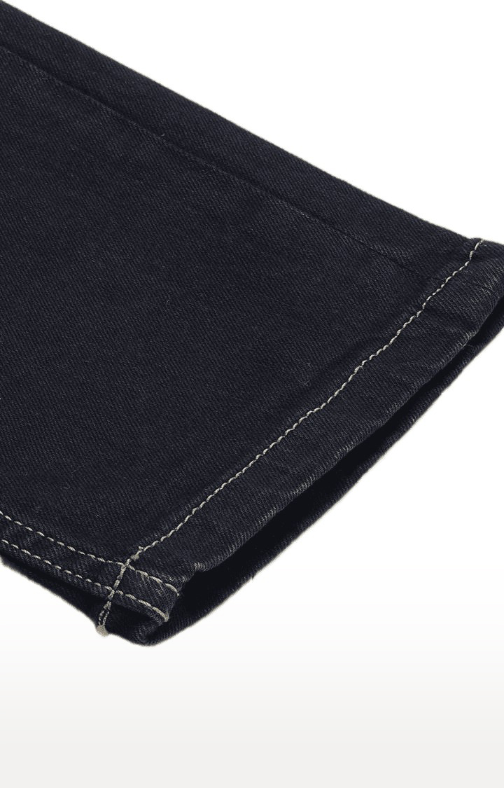 Men's Black Cotton  Regular Jeans