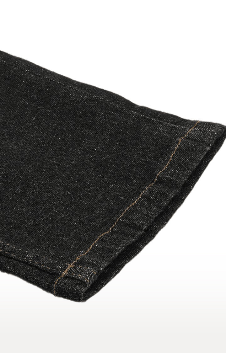 Men's Black Polycotton Slim Jeans