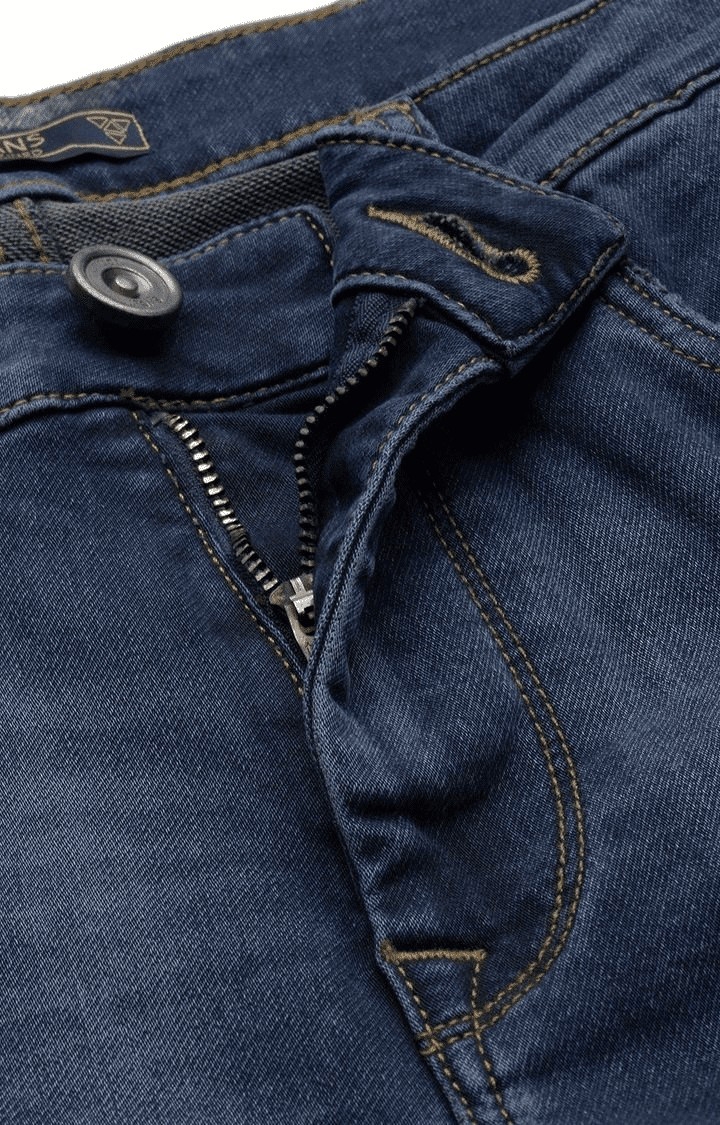 Voi Jeans | Men's Blue Cotton Slim Jeans 4