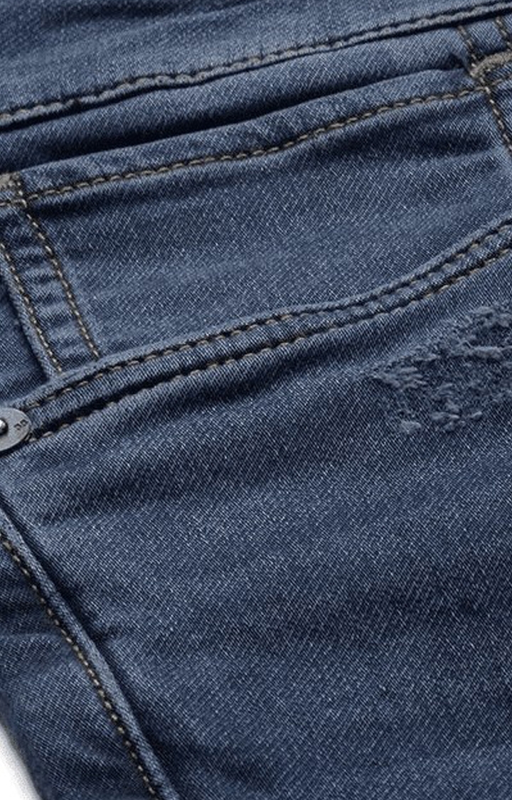 Voi Jeans | Men's Blue Cotton Slim Jeans 5