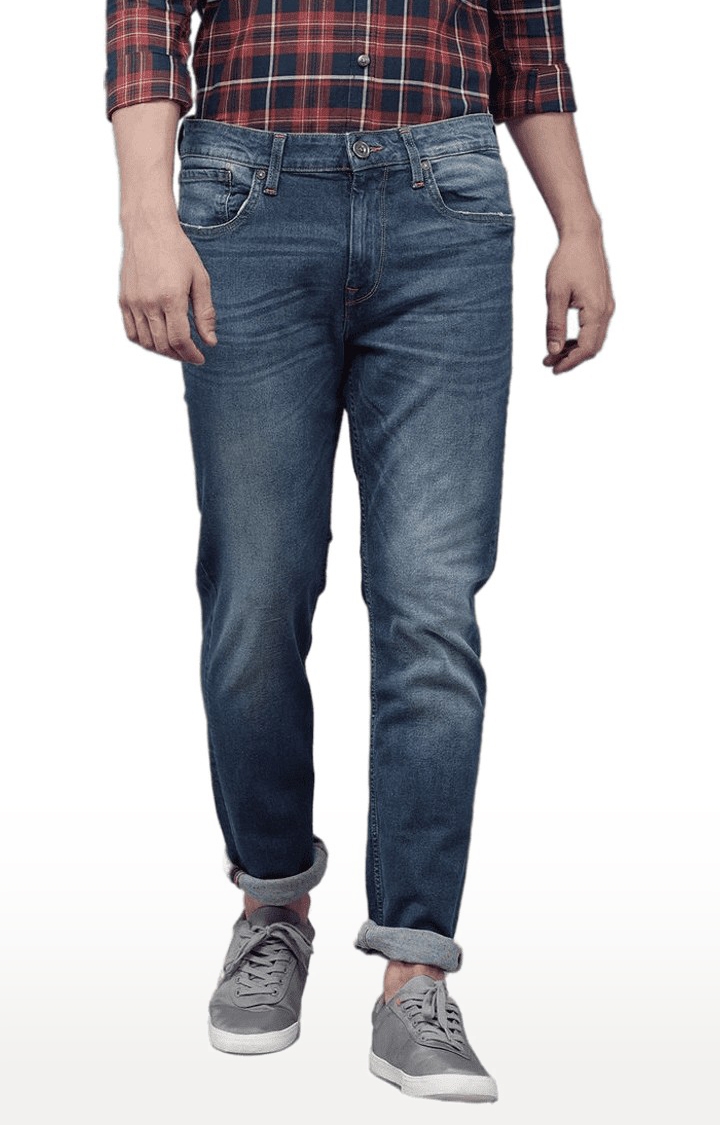 Voi Jeans | Men's Blue Cotton Slim Jeans 0