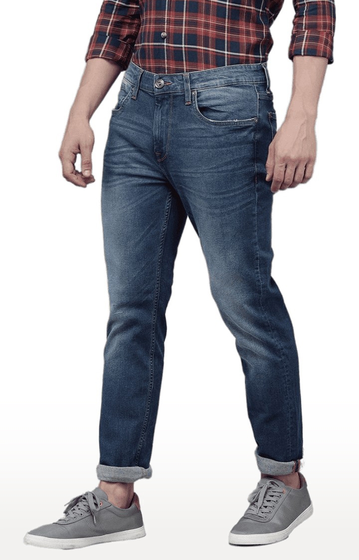 Voi Jeans | Men's Blue Cotton Slim Jeans 2