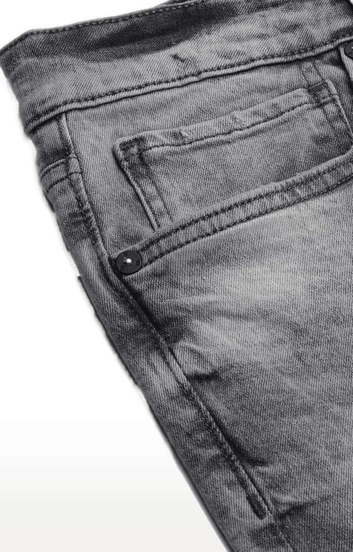 Men's Grey Cotton  Regular Jeans