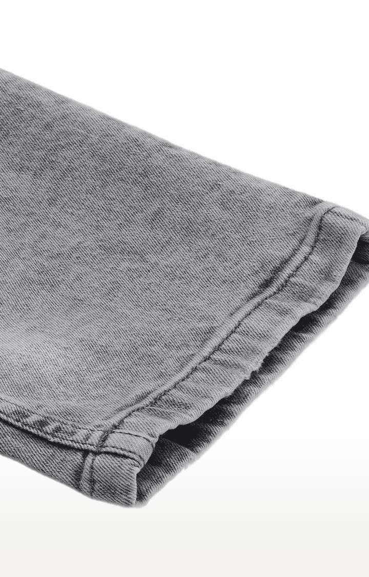 Men's Grey Cotton  Regular Jeans
