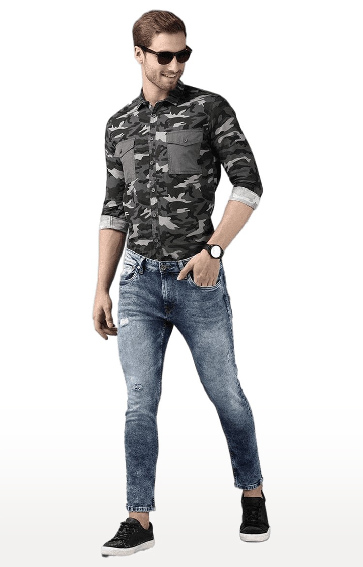 Voi Jeans | Men's Blue Cotton Skinny Jeans 1