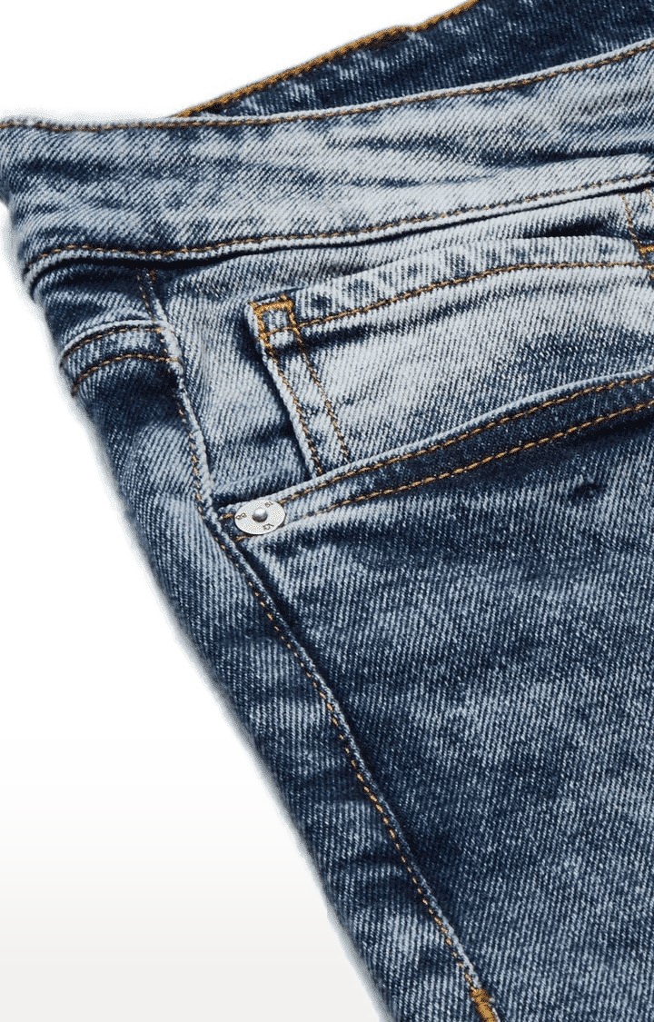 Voi Jeans | Men's Blue Cotton Skinny Jeans 4