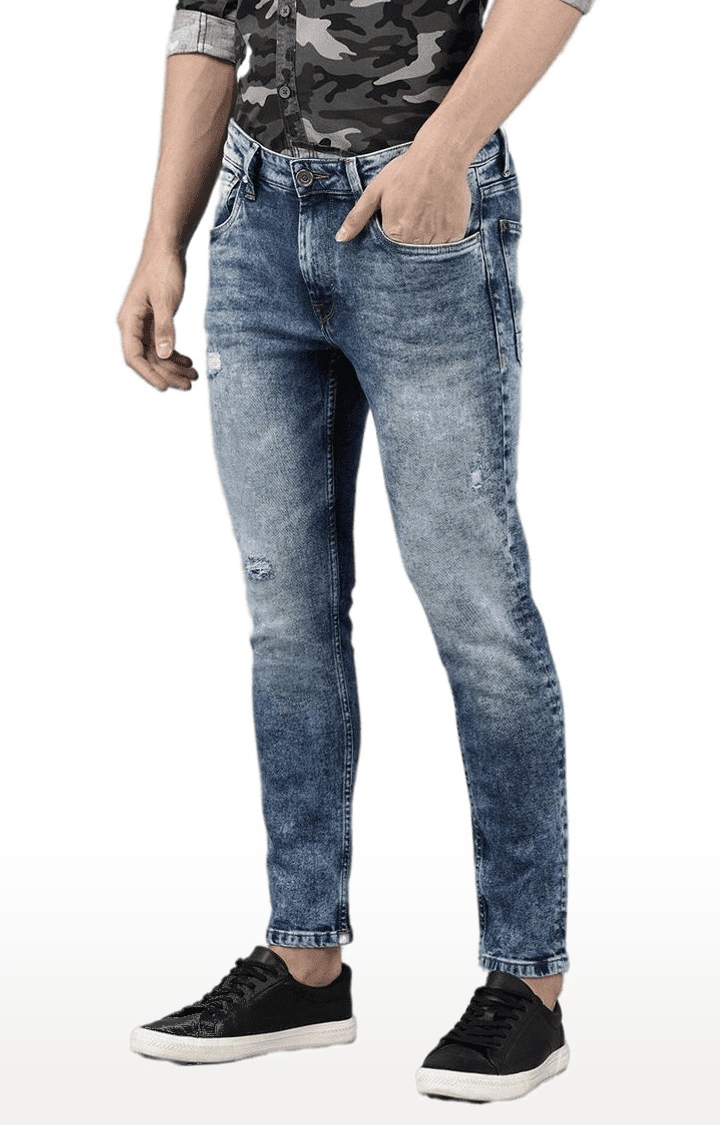 Voi Jeans | Men's Blue Cotton Skinny Jeans 2
