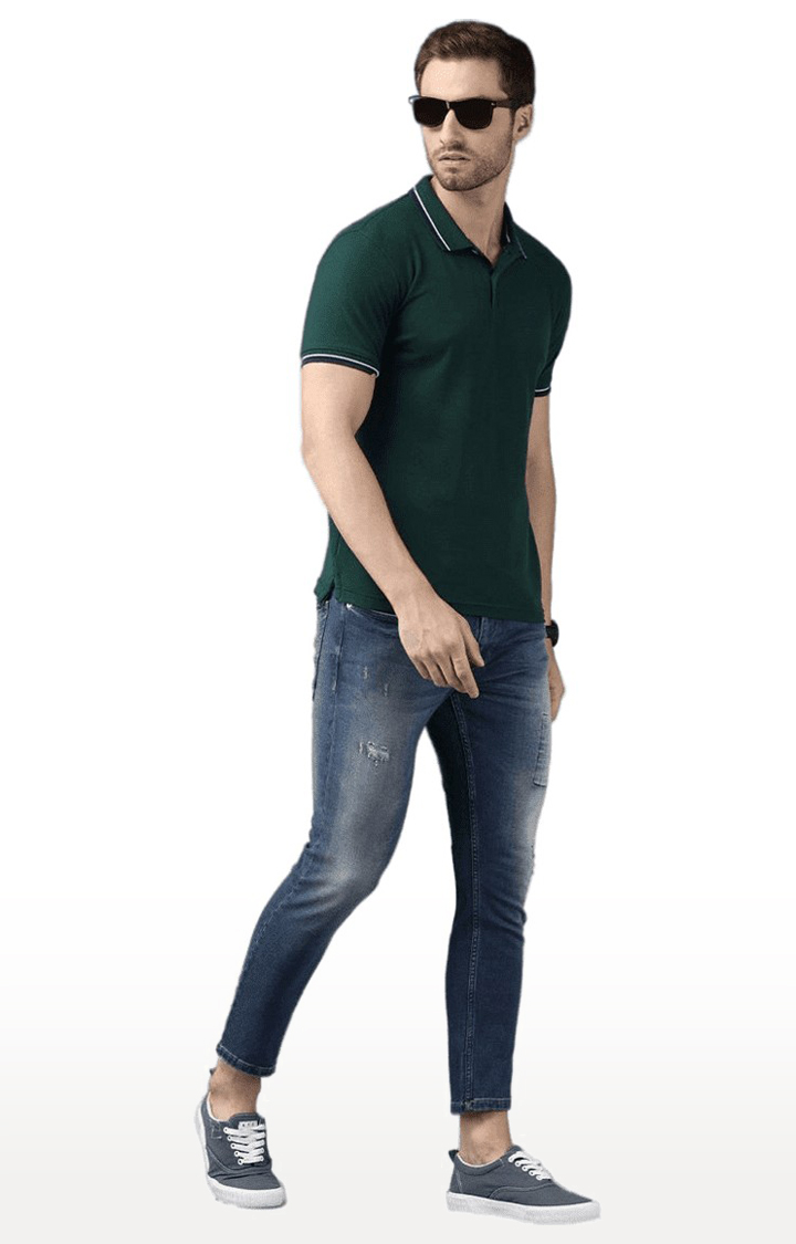 Men's Blue Cotton Skinny Jeans