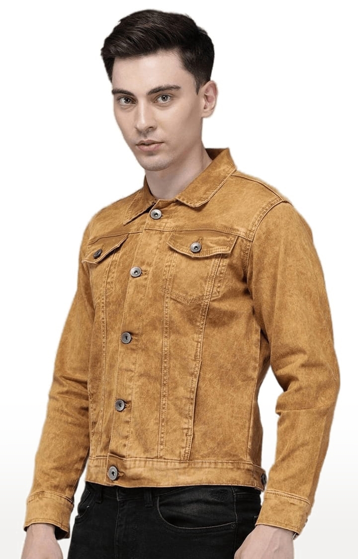 Voi Jeans | Men's Brown Cotton Solid Denim Jacket 2