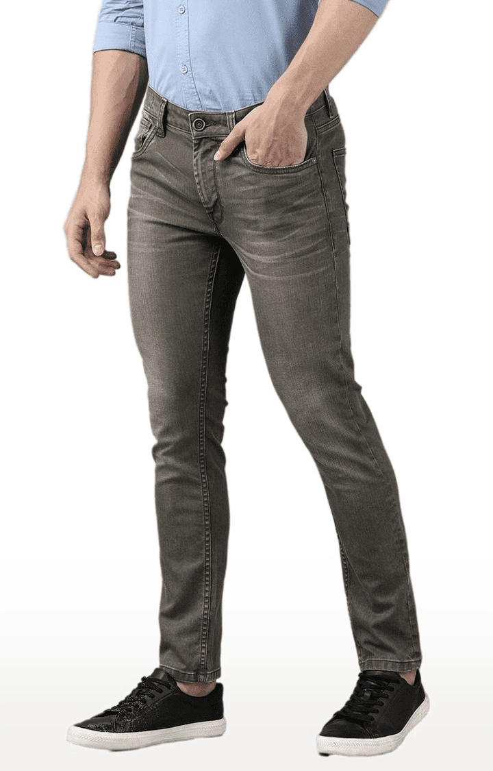 Voi Jeans | Men's Green Cotton  Regular Jeans 2