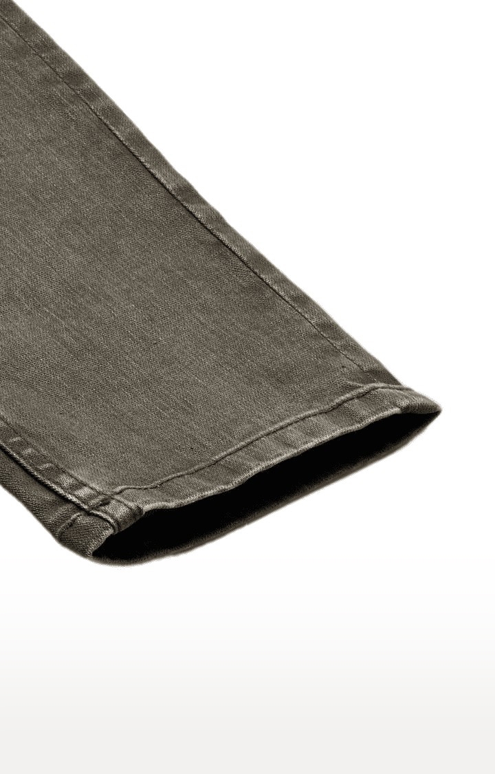 Voi Jeans | Men's Green Cotton  Regular Jeans 6