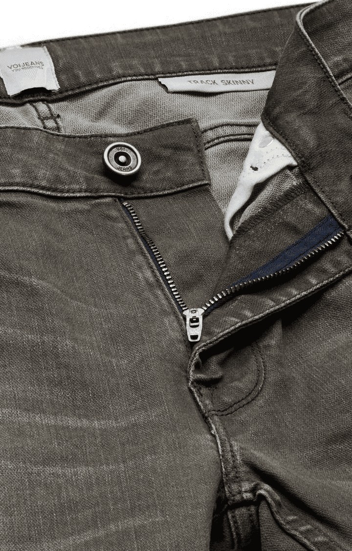 Voi Jeans | Men's Green Cotton  Regular Jeans 4