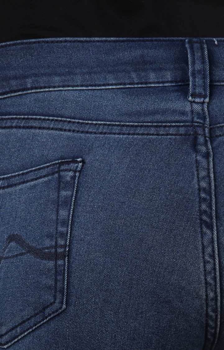 Women's Blue Cotton Skinny Jeans