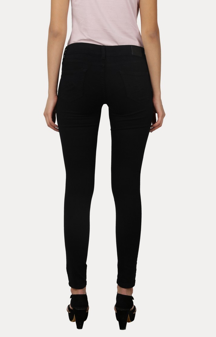 Pepe Jeans | Women's Black Cotton Slim Jeans 3
