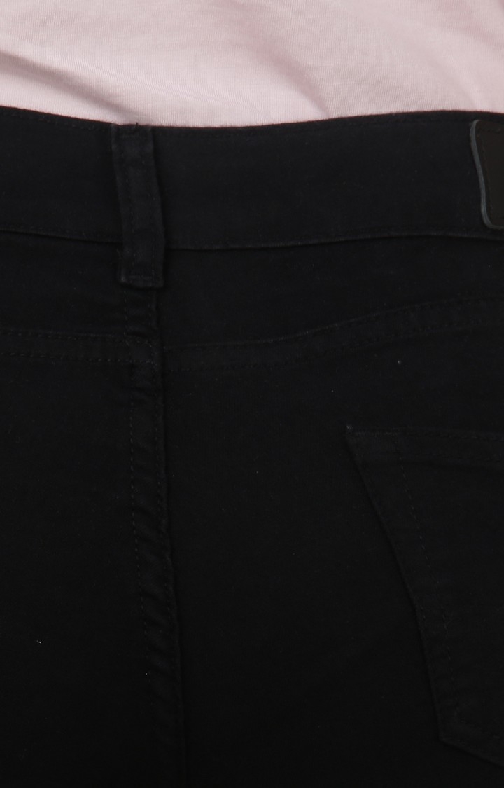 Pepe Jeans | Women's Black Cotton Slim Jeans 4