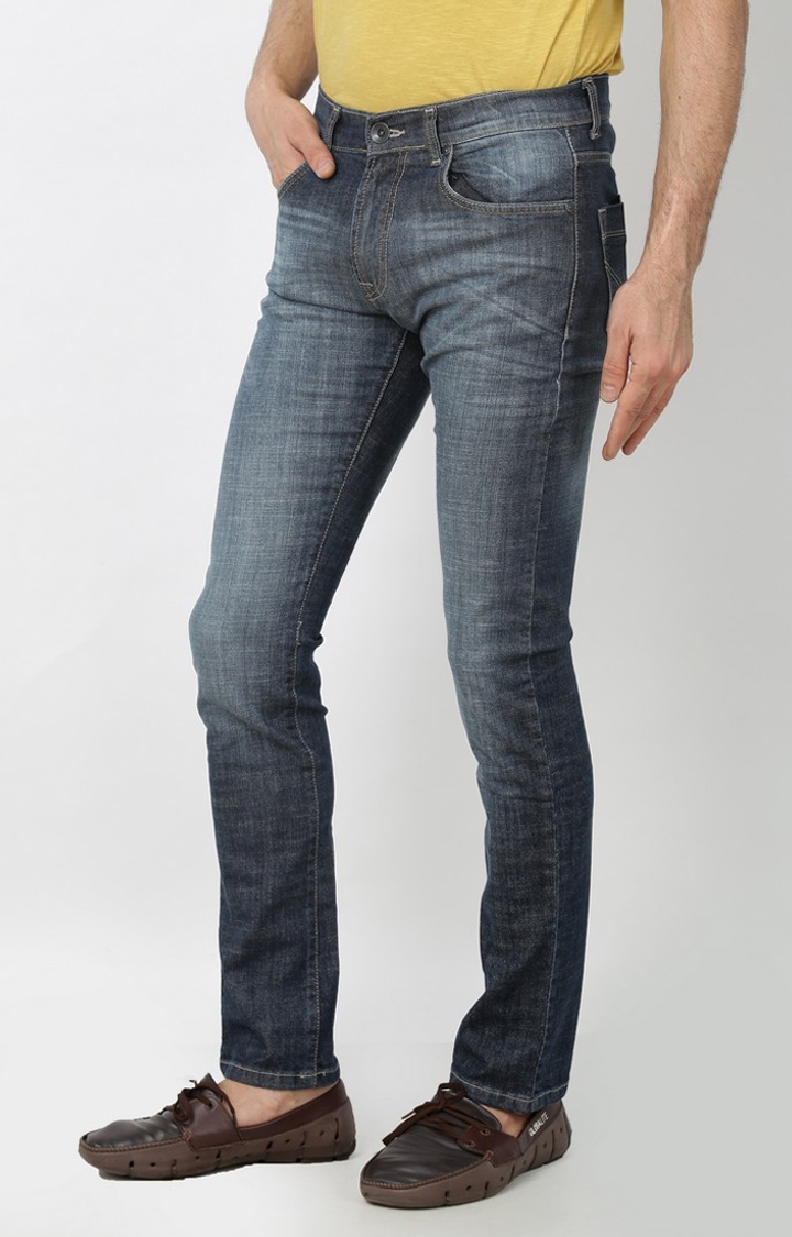 Pepe Jeans | Men Blue Denim Straight Jeans 2