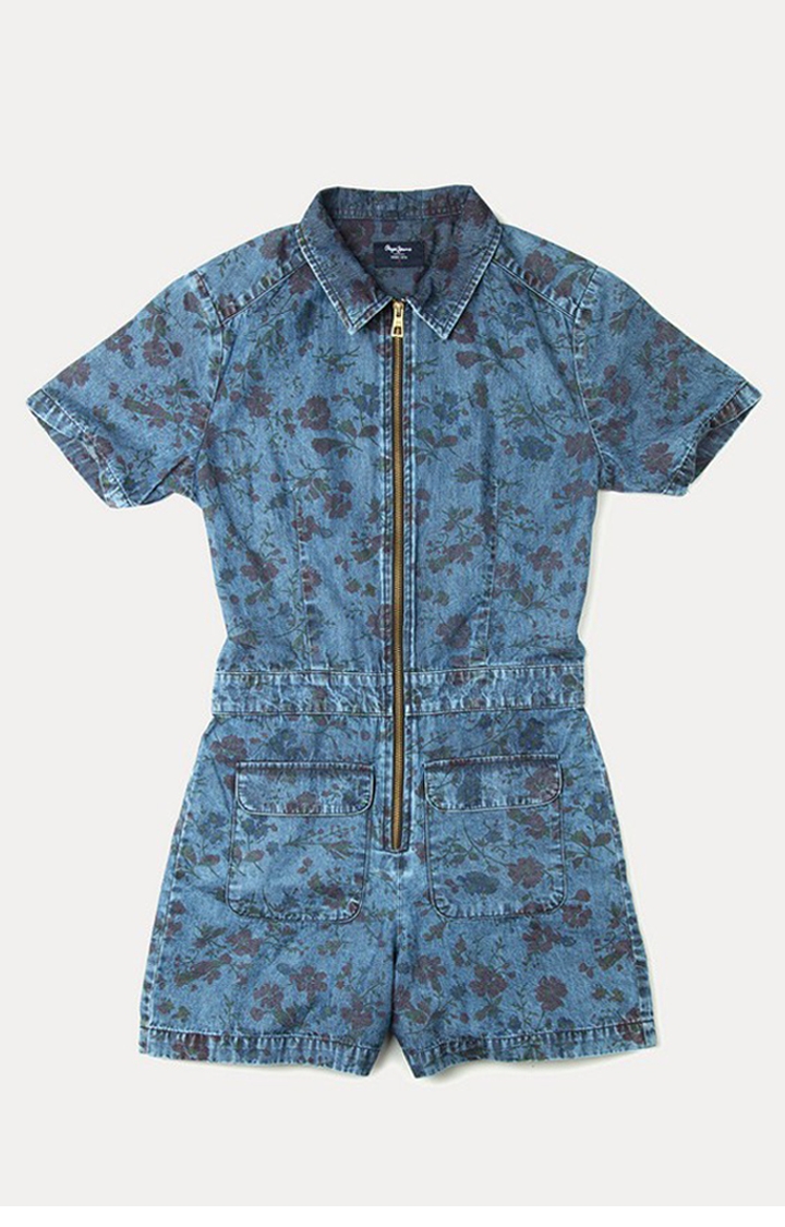 Pepe Jeans | Women's Blue Printed Jumpsuits 0