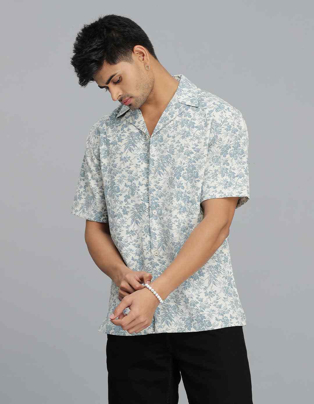 ROOKIES MENS CASUAL SHIRT H/S RJS2663A BLUE