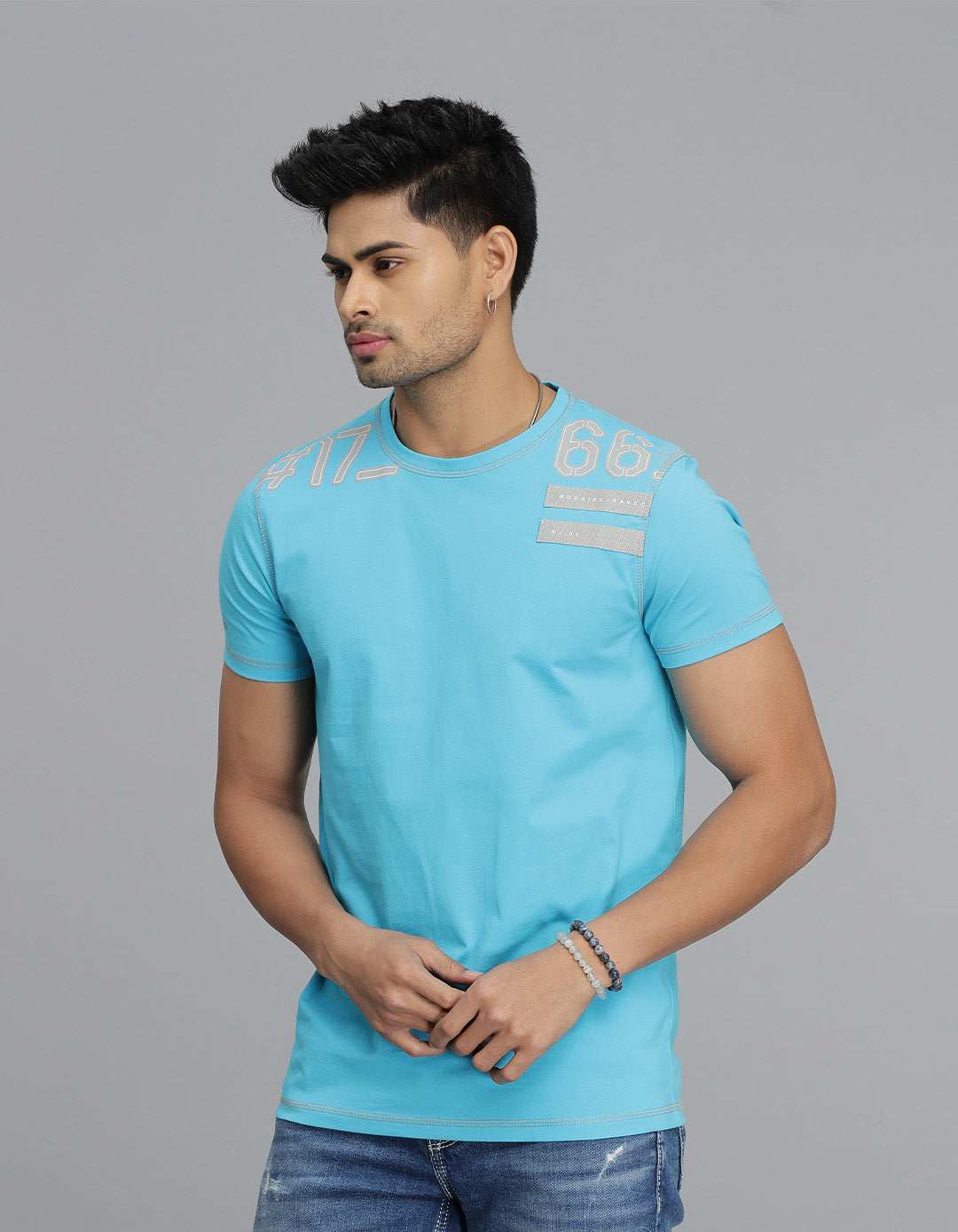 ROOKIES MENS T-SHIRT H/S RJTS2539A AQUA