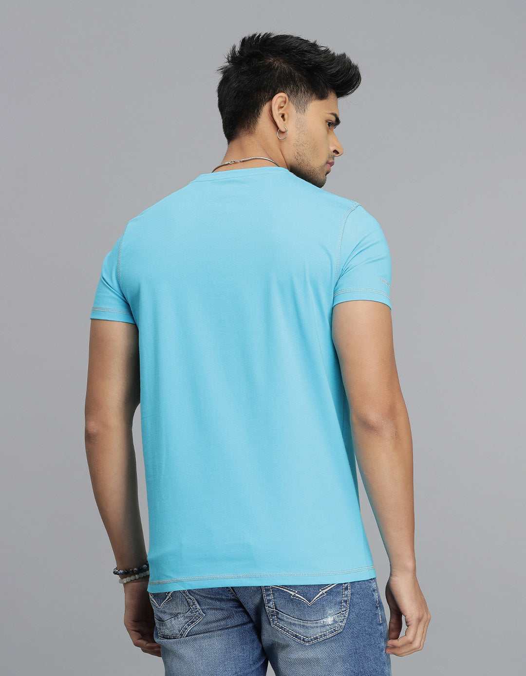 ROOKIES MENS T-SHIRT H/S RJTS2539A AQUA