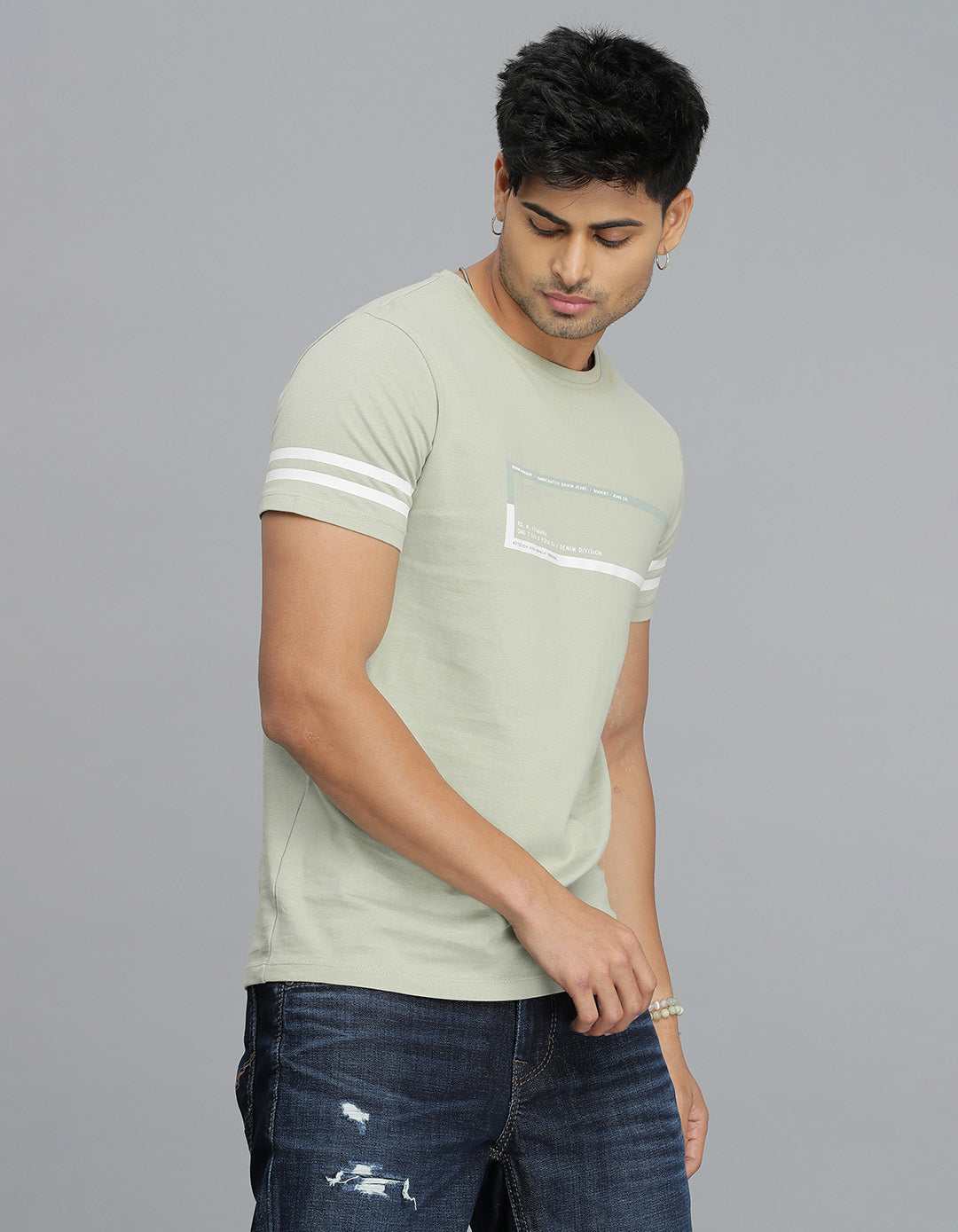 ROOKIES MENS T-SHIRT H/S RJTS2533B LT GREEN