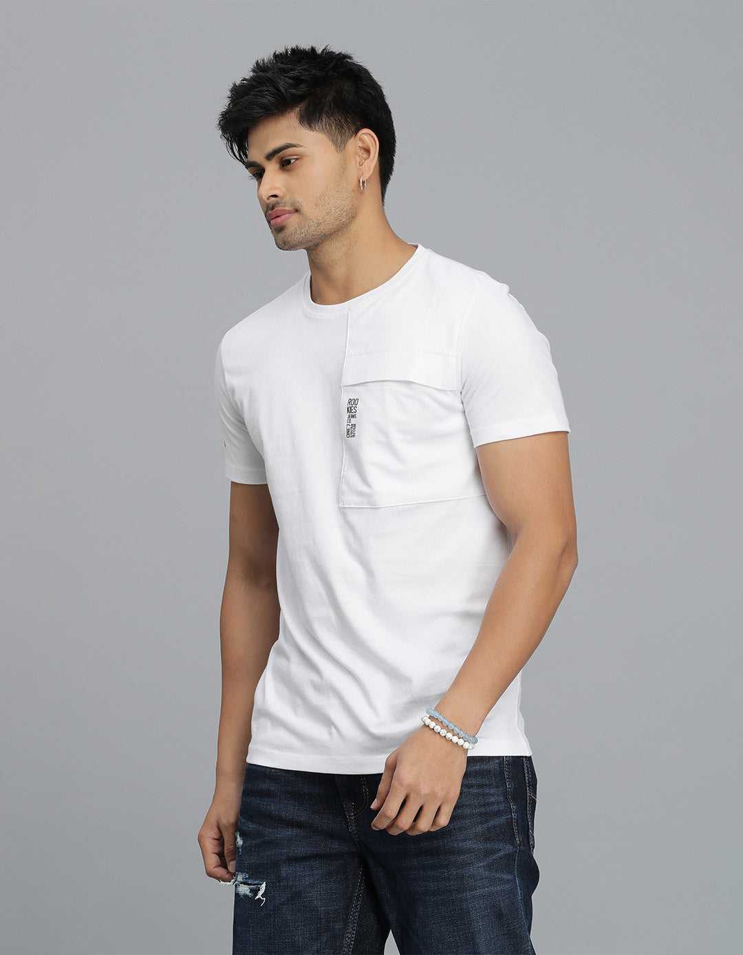 ROOKIES MENS T-SHIRT H/S RJTS2535B WHITE