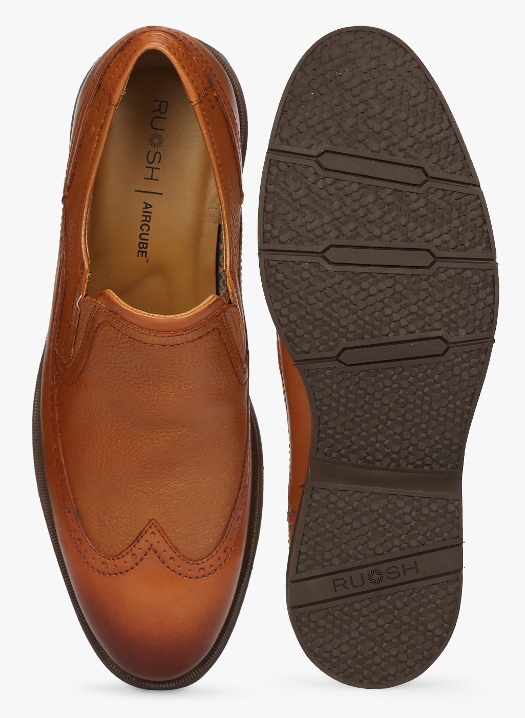 Ruosh Mens Tan Formal Slip On