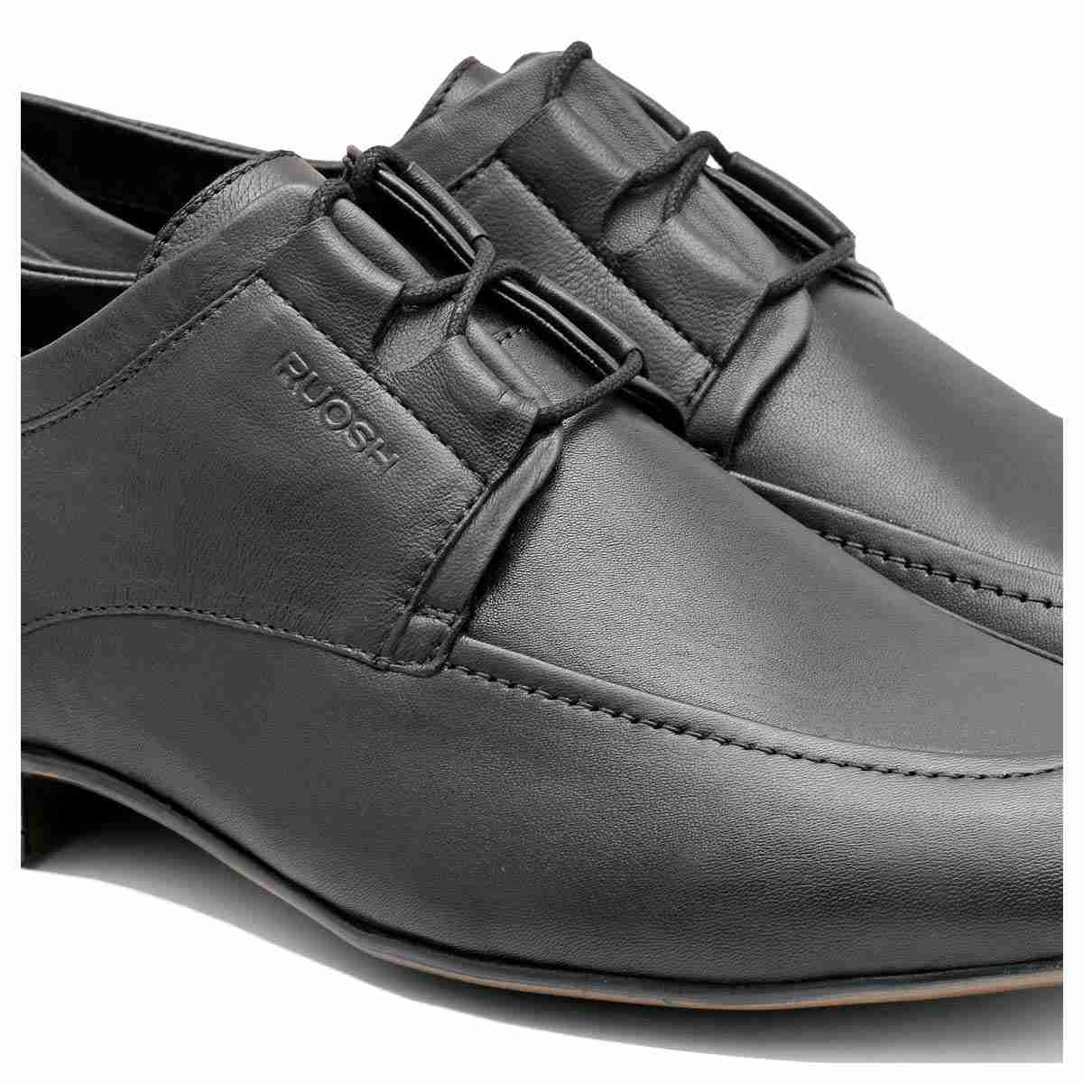 Ruosh Mens Black Battia Formal Lace Ups
