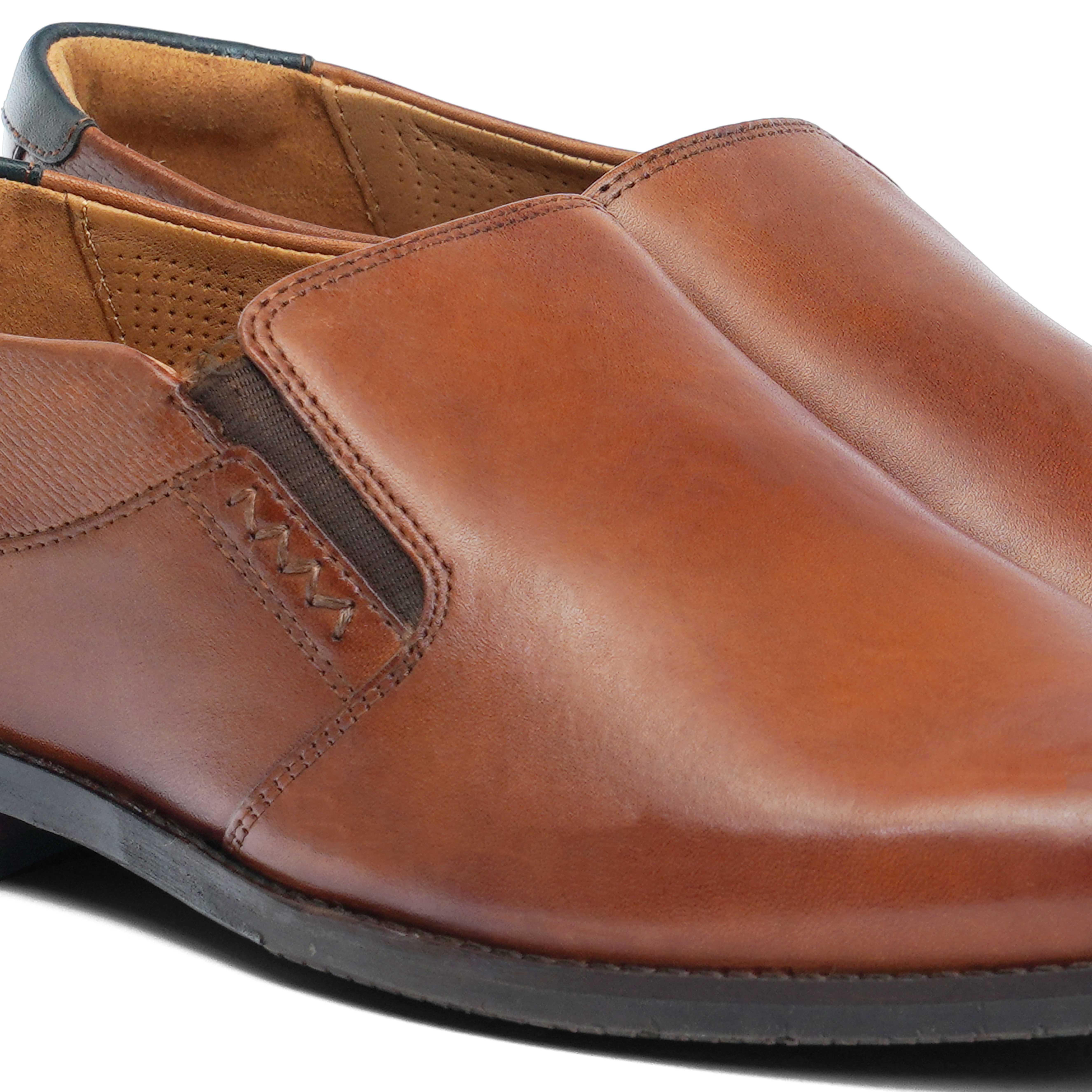 Tan Formal Slip-ons