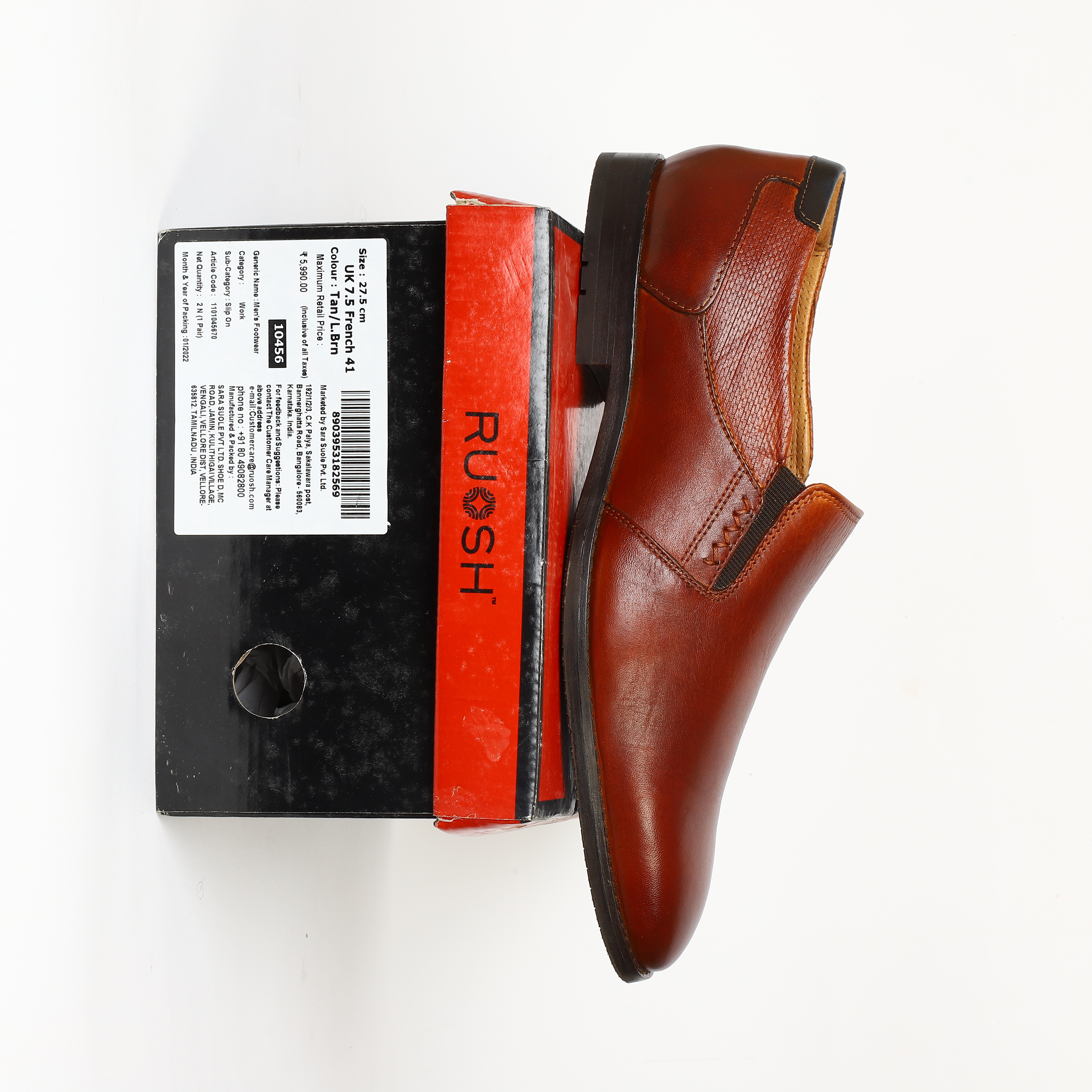 Tan Formal Slip-ons