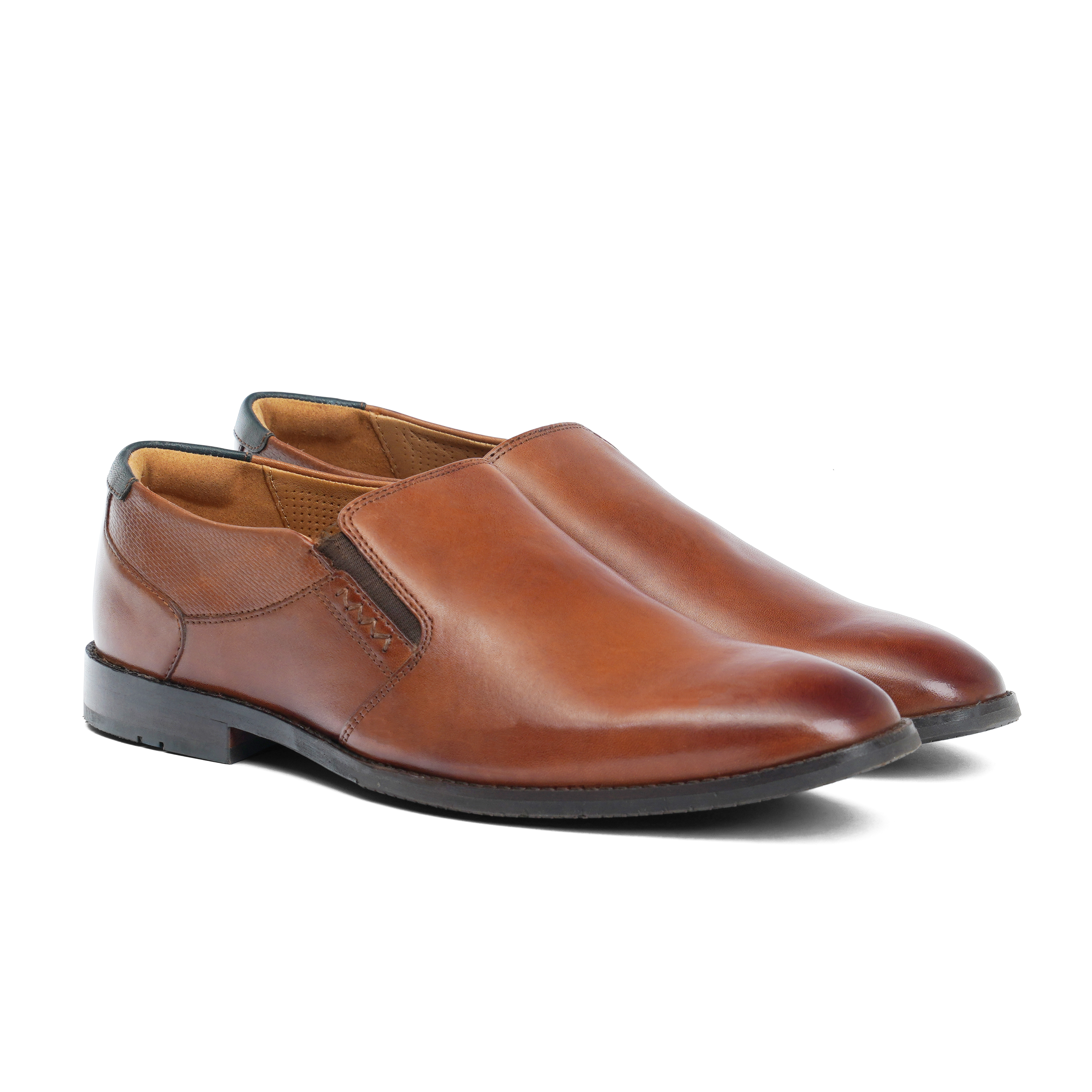 Tan Formal Slip-ons