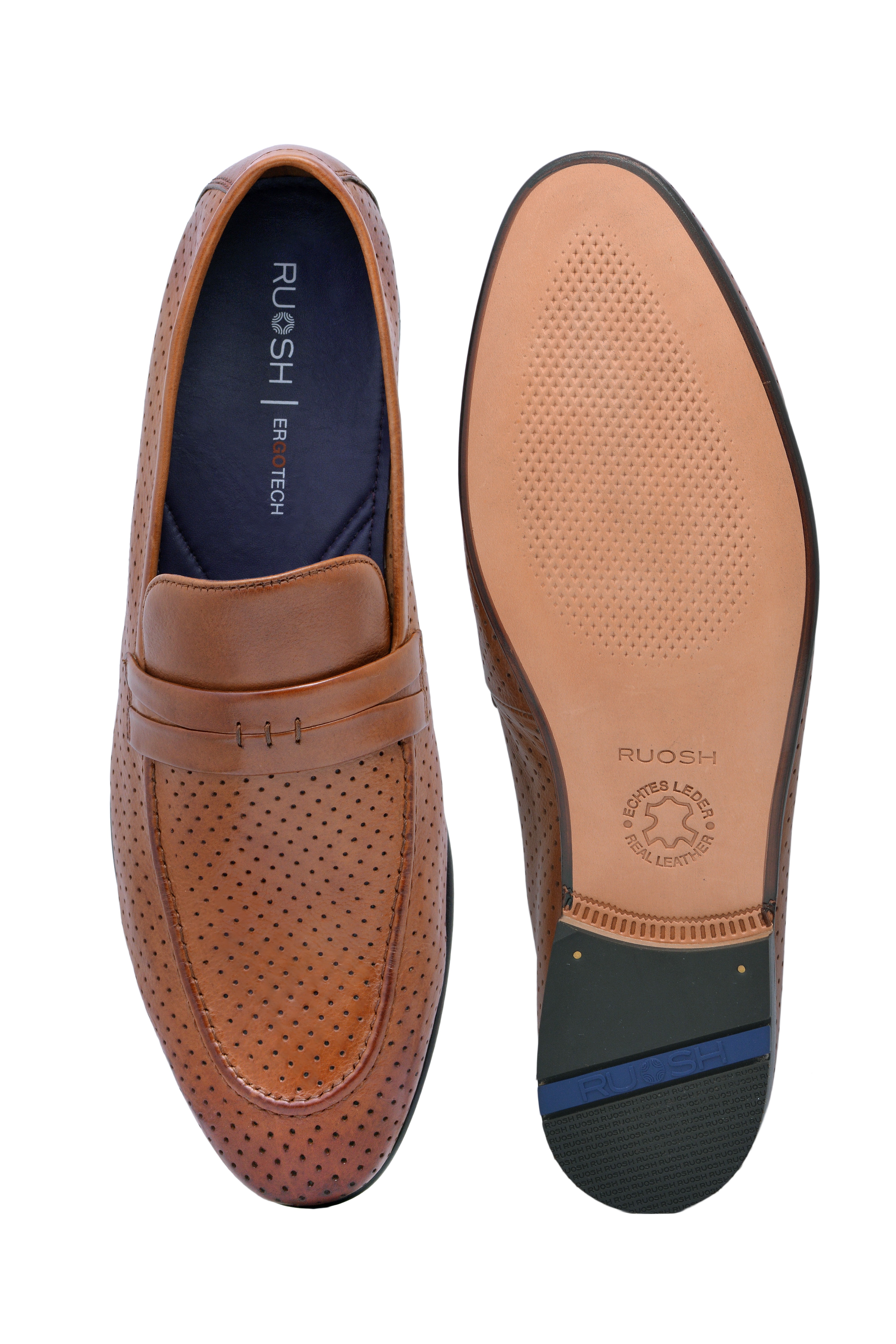 Tan Formal Slip-ons