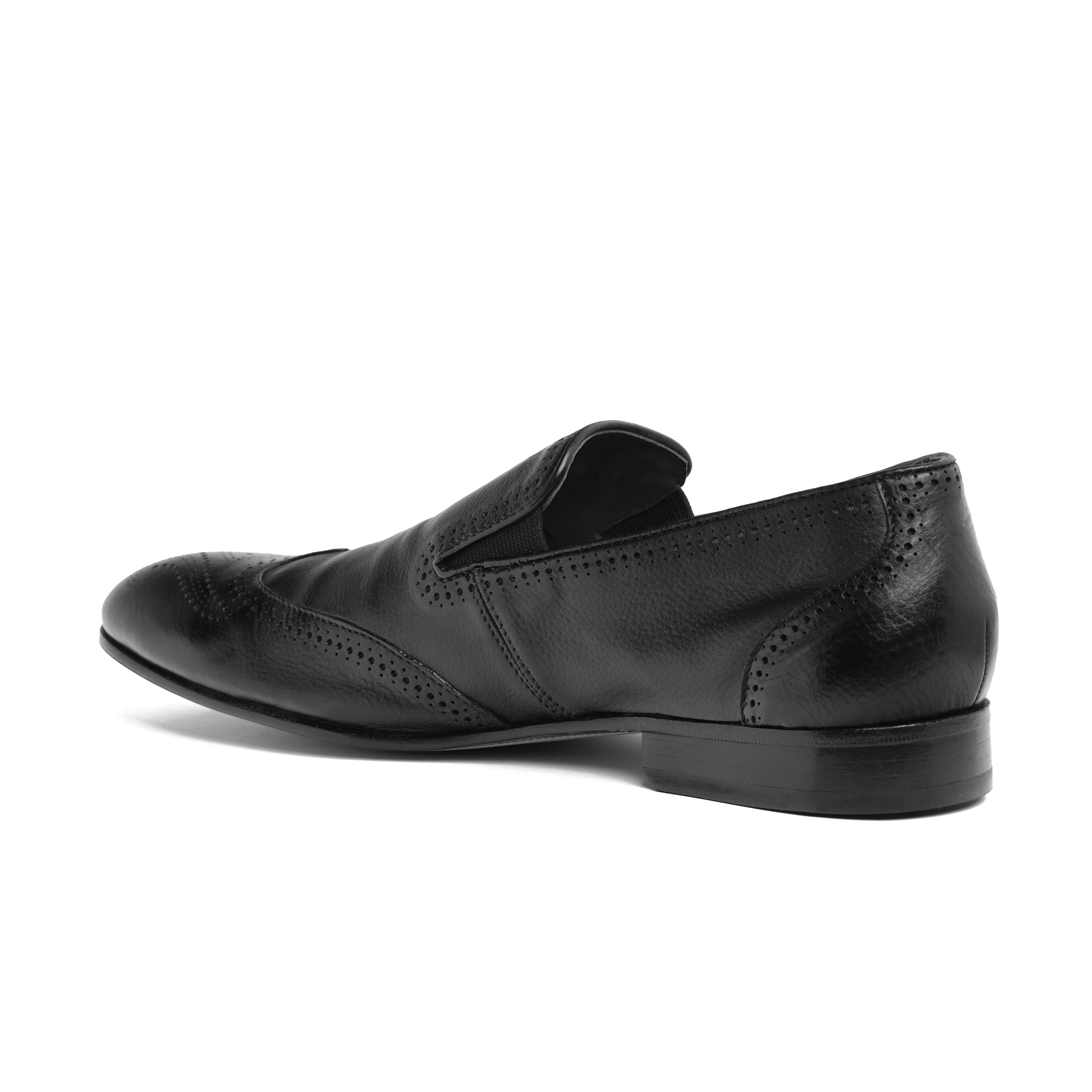 Ruosh Mens Black Austin Formal Slip Ons
