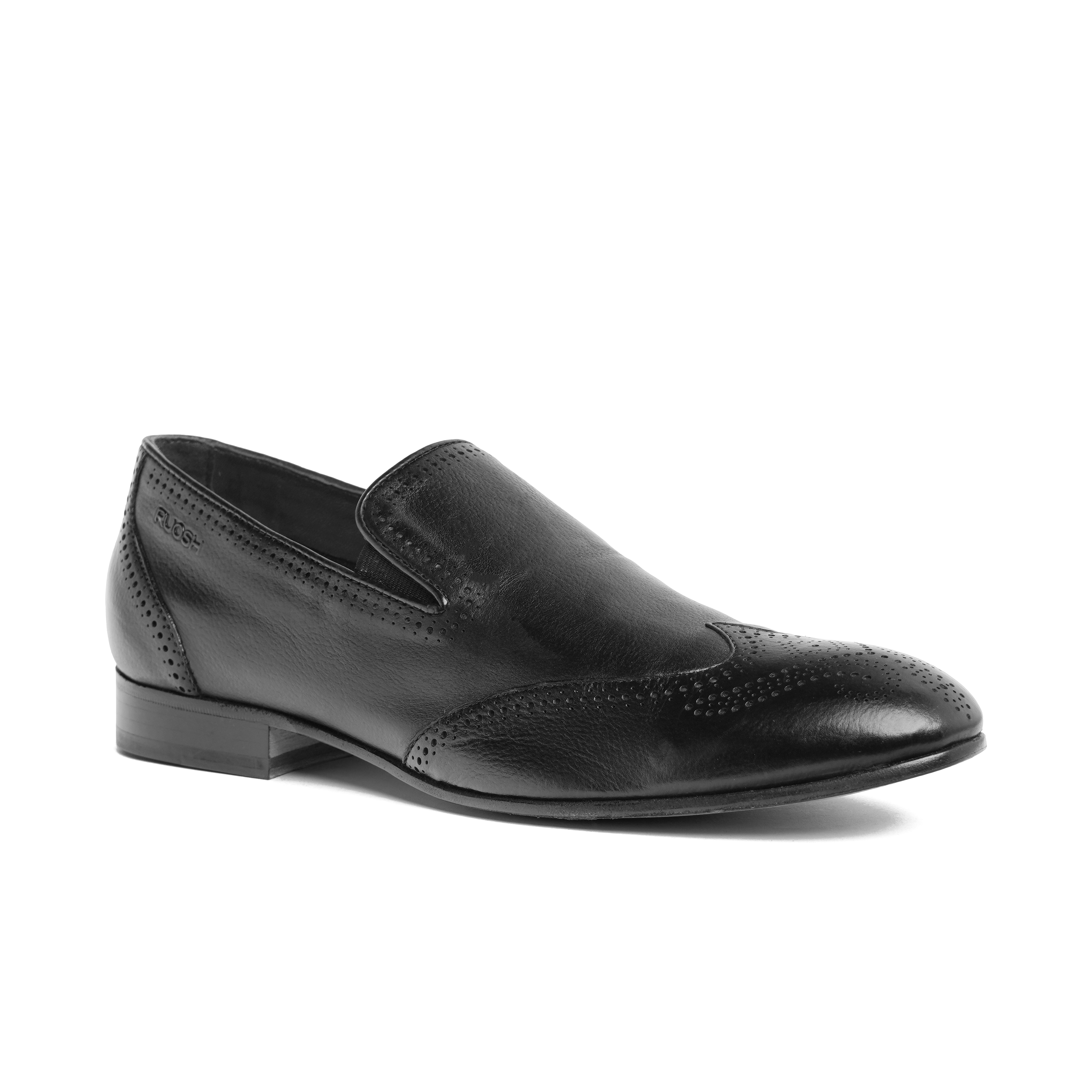 Ruosh Mens Black Austin Formal Slip Ons