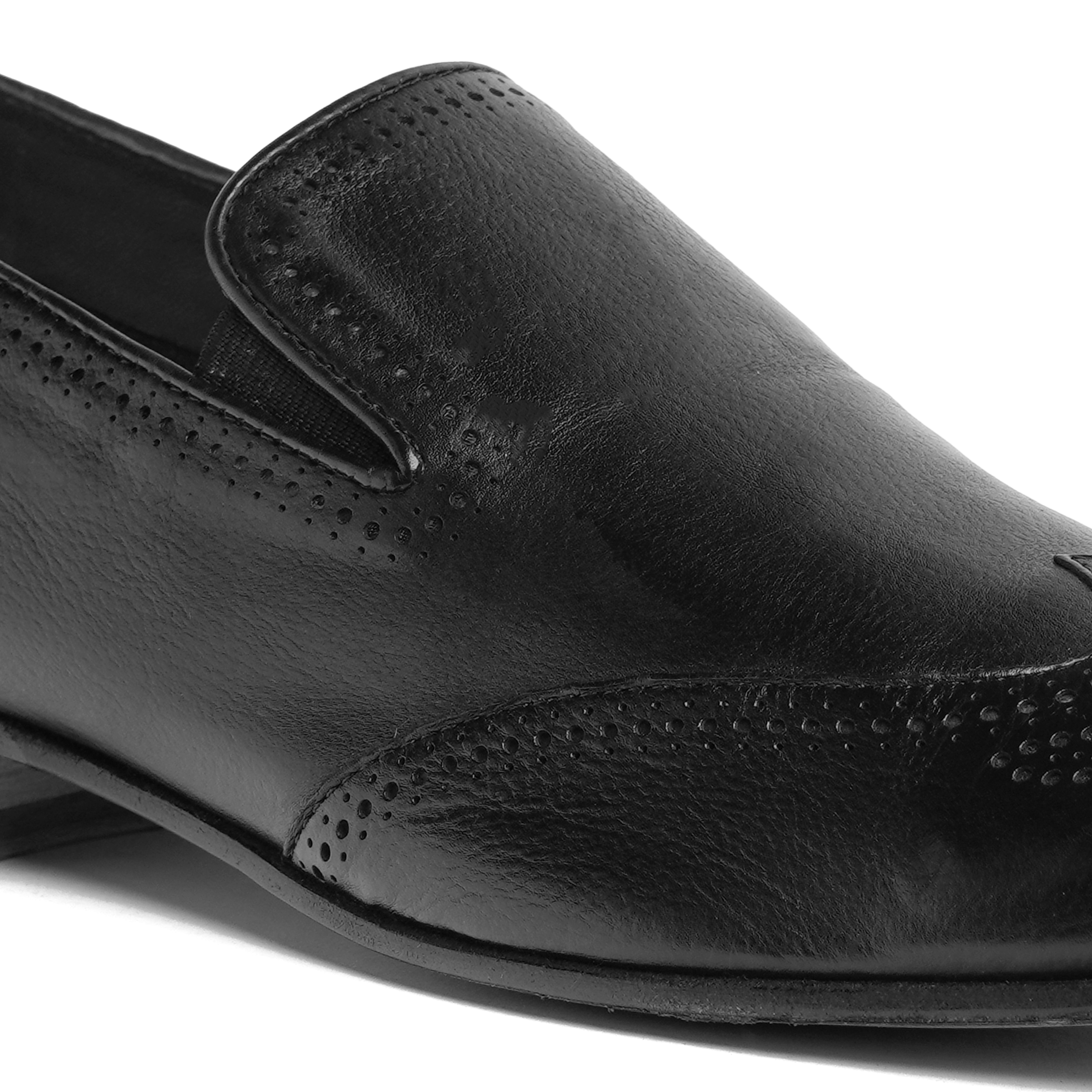 Ruosh Mens Black Austin Formal Slip Ons