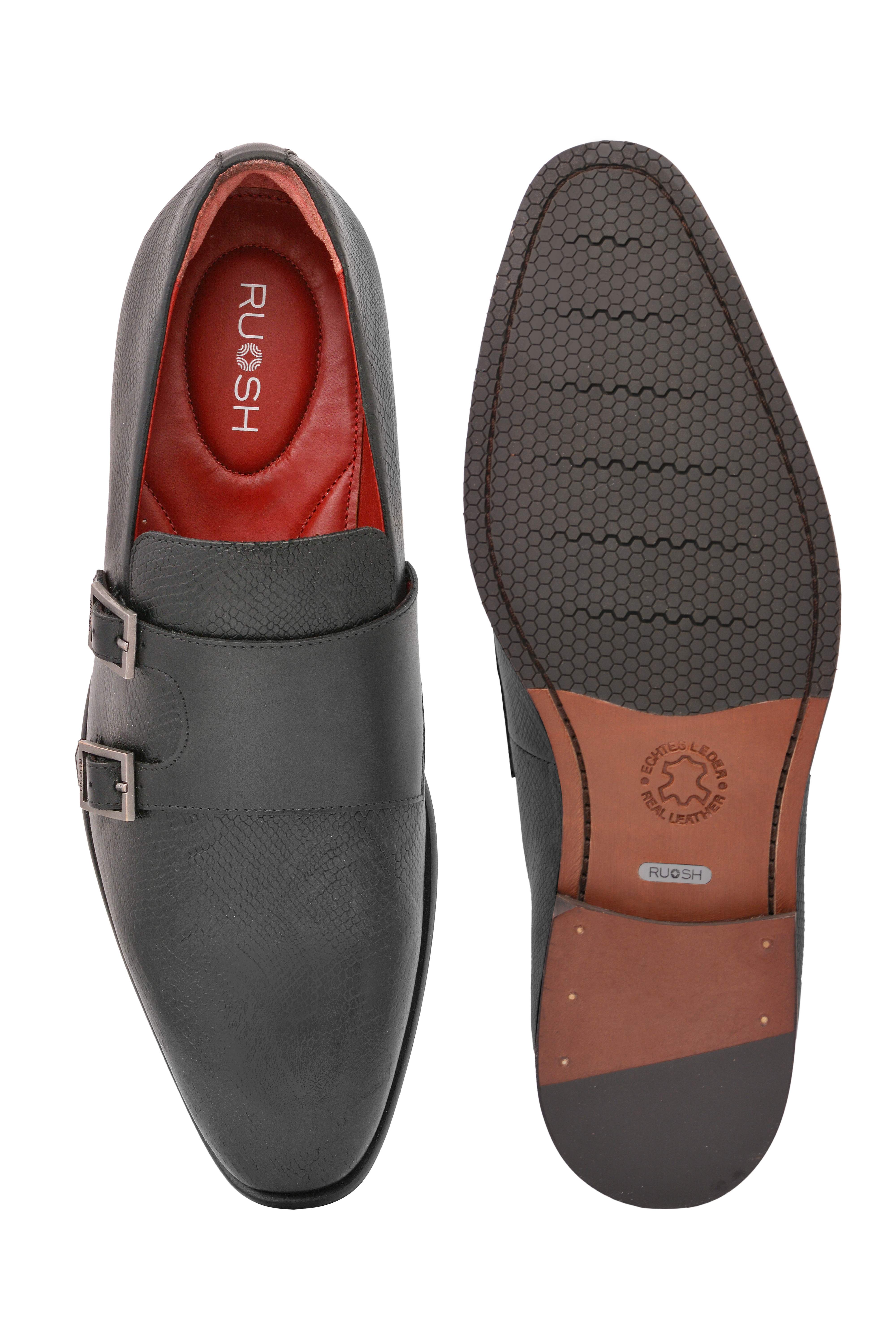 Black Monk-strap Shoes