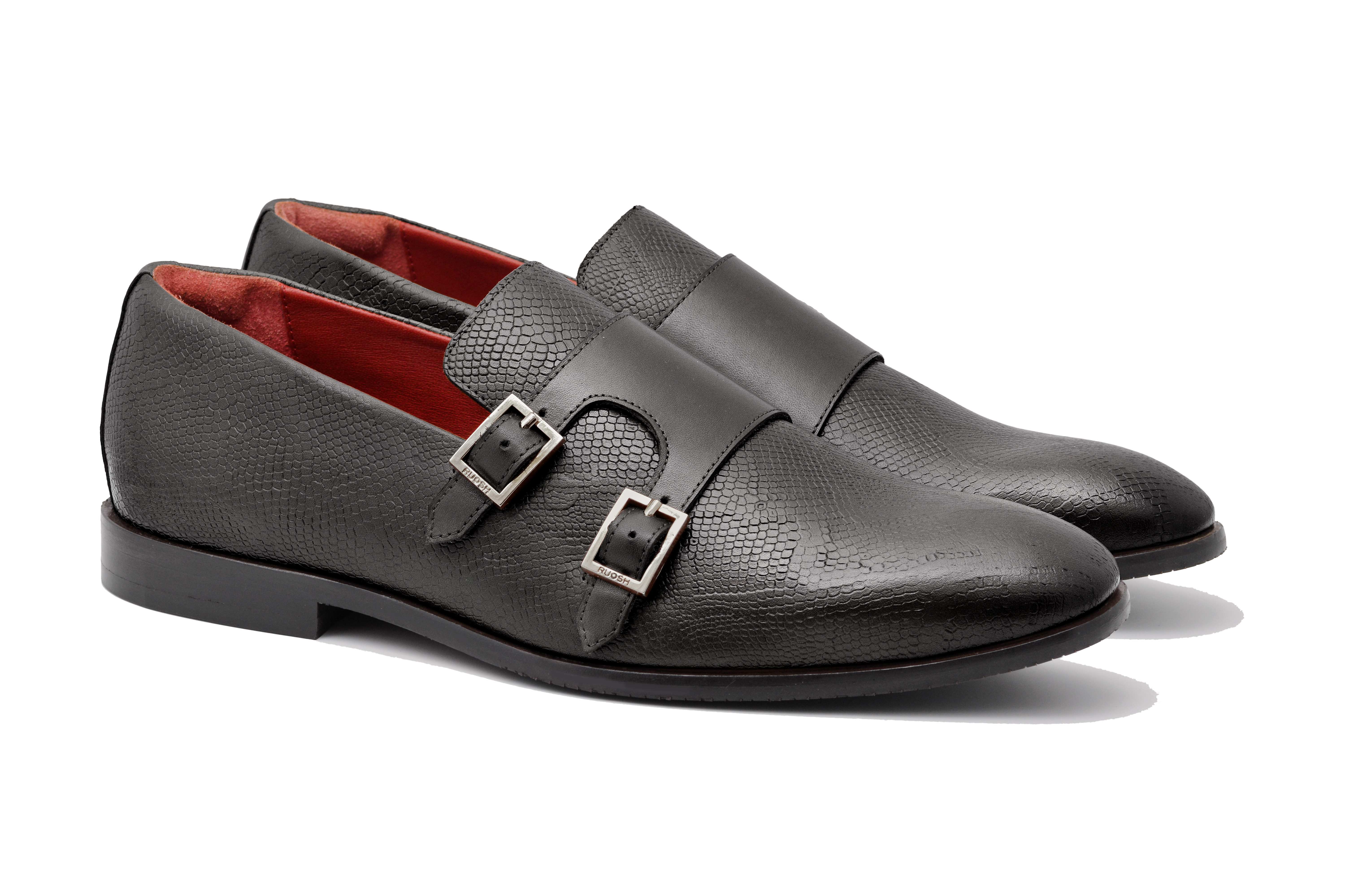 Black Monk-strap Shoes