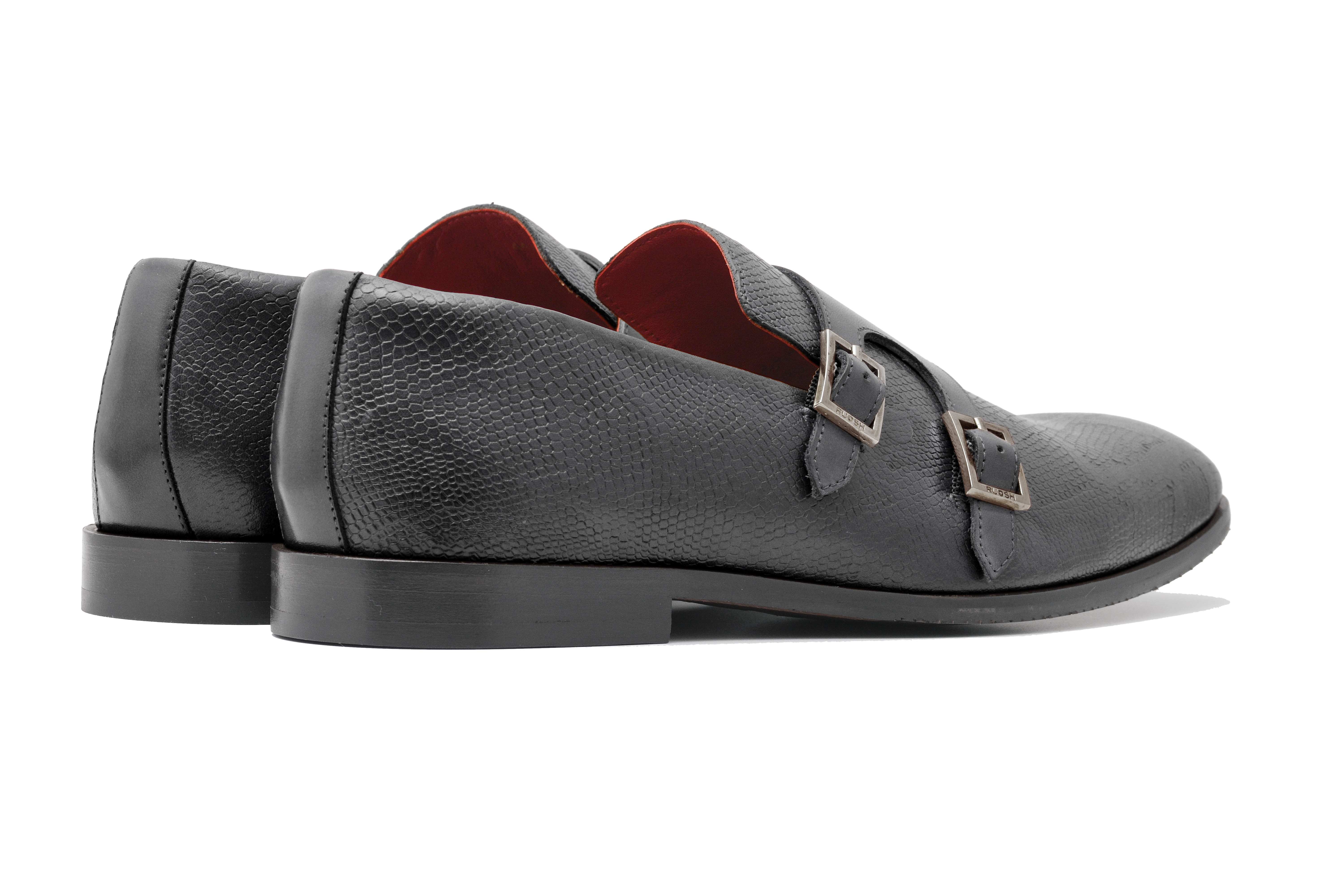 Black Monk-strap Shoes