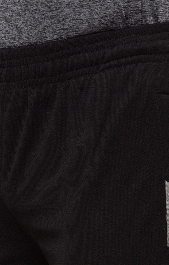BLACK PANTHER | Men's  Black Polyester Solid Trackpants 4