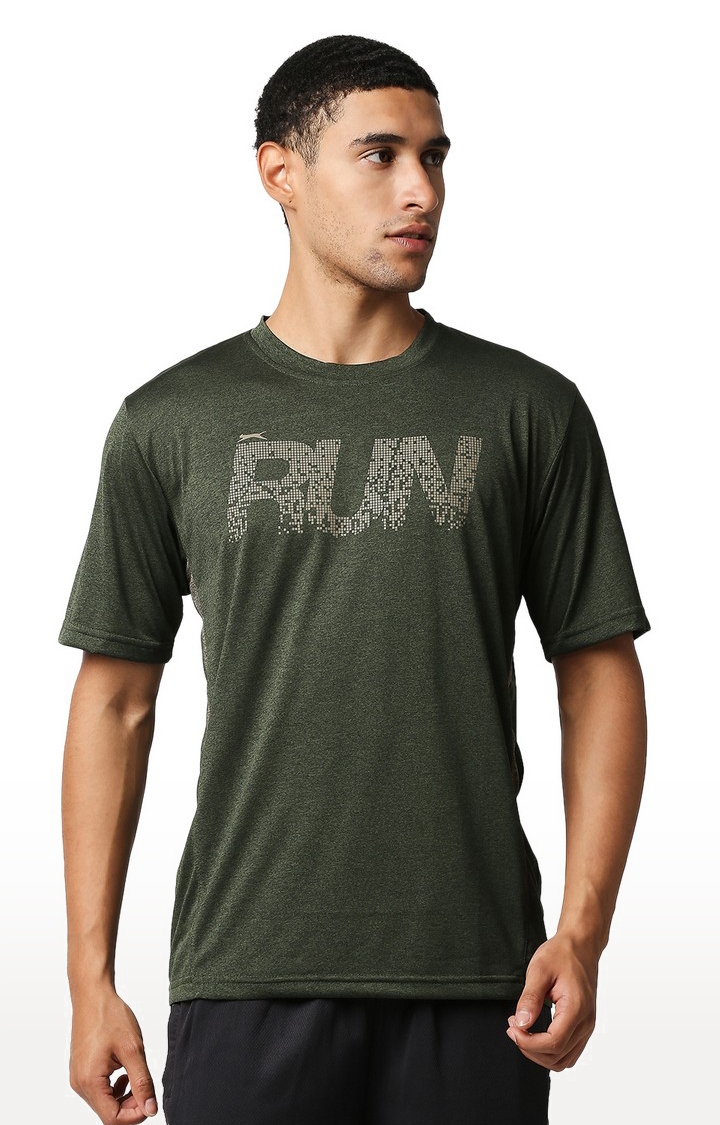 BLACK PANTHER | Men's Green Polyester T-Shirts 0
