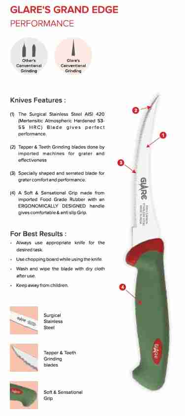 GLARE HOUSEHOLD KNIFE CARVING KNIFE